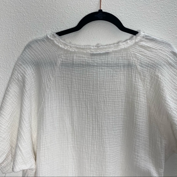 Shein white gauze long boho dress medium large - Picture 6 of 7